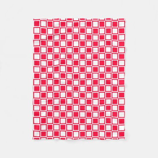 Rouge Bold Mod Squares Fleece Deken (Voorkant)