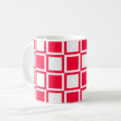 Rouge Bold Mod Vierkanten Koffiemok (Voorkant links)