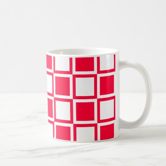 Rouge Bold Mod Vierkanten Koffiemok (Rechts)