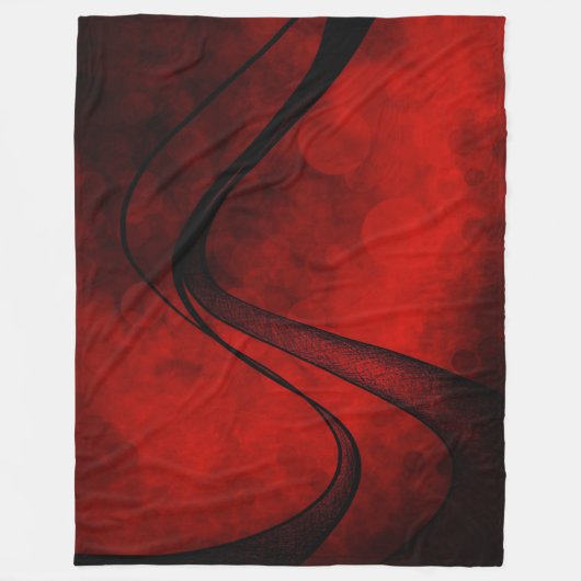 Rouge Crosshatched Wave - Fleece Blanket (Voorkant)
