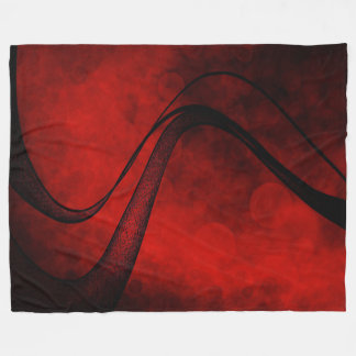 Rouge Crosshatched Wave - Fleece Blanket