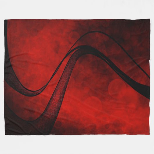 Rouge Crosshatched Wave - Fleece Blanket Deken (Voorkant (Horizontaal))