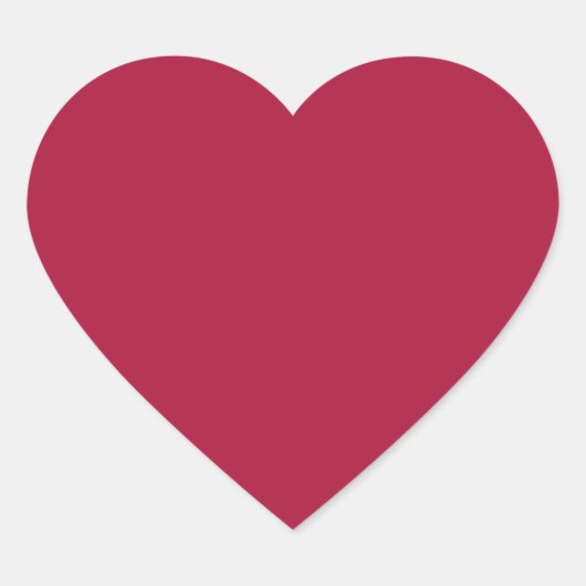 Rouge (effen kleur) hart sticker (Voorkant)