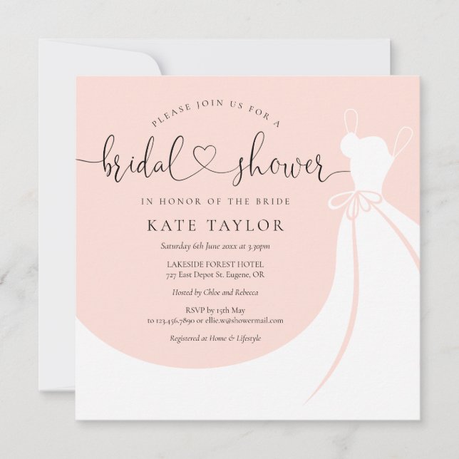 Rouge Elegante Trouwjurk Bruidsbezoek (Voorkant)