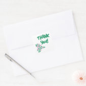 Rouge Floral Vierkante Sticker (Envelop)