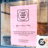 Rouge Logo | Vrouwelijke Professionele Huisstijl Raamsticker (Cafe Raam)