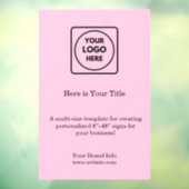 Rouge Logo | Vrouwelijke Professionele Huisstijl Raamsticker (Vel 3)