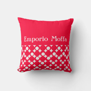 Rouge Mod Ball Design @ Emporio Moffa met tekst Kussen