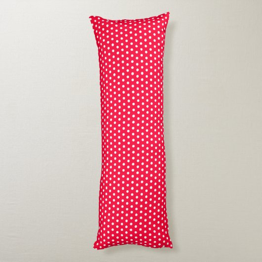 Rouge Polka Dots Lichaamskussen (Achterkant (Verticaal))