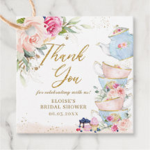 Rouge Roze Bloemige Thee Feest Baby Shower Verjaar