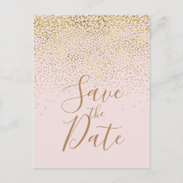 Rouge Roze & Gouden Confetti Moderne Uitnodiging t