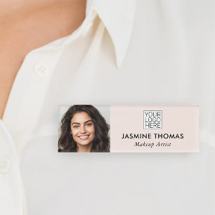 Rouge Roze Logo Foto Make-up Naambadge