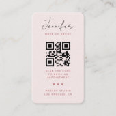 Rouge Roze Minimaal Chic Make-up Artiest Professio Visitekaartje (Voorkant)