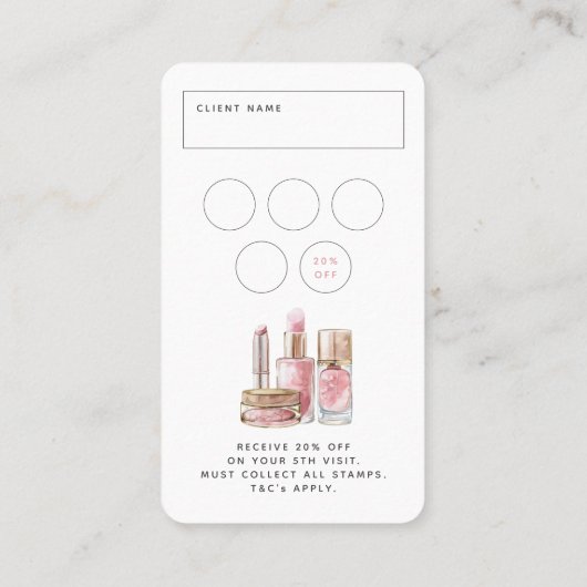 Rouge Roze Minimaal Chic Make-up Artiest Professio Visitekaartje