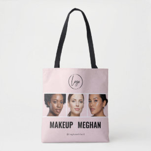Rouge Roze Modern Logo Foto Make-up Studio Tote Bag