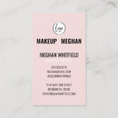 Rouge Roze Modern Logo QR Code Foto Make-up Zakeli Visitekaartje (Achterkant)