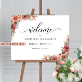 Rouge Roze Pampas Gras Bruids-/Ontvangstbord Poster