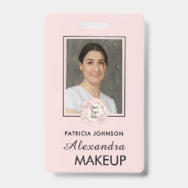 Rouge Roze Schrift Logo Foto Badge