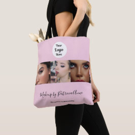 Rouge Roze Schrift Logo Foto Make-up Studio Tote Bag