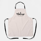 Rouge Roze Schrift Logo Make-up Staf Schort (Voorkant)