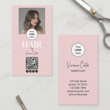 Rouge Roze Schrift Logo QR Code Foto Kapper