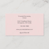Rouge Roze Script Foto Make-up Visitekaartje (Achterkant)