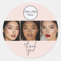 Rouge Roze Script Logo Foto Make-up Bedankt