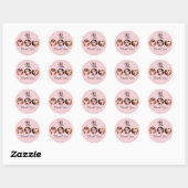 Rouge Roze Script Logo Foto Make-up Ronde Sticker (Vel)