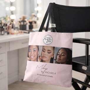 Rouge Roze Script Logo Foto Make-up Studio Tote Bag