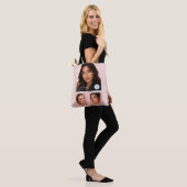 Rouge Roze Script Logo Foto Make-up Studio Tote Bag (Op model)