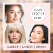 Rouge Roze Script Logo Foto Make-upstudio Raamsticker (Vel 2)