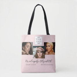 Rouge Roze Script Logo Foto Make-upstudio Tote Bag