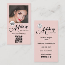 Rouge Roze Script Logo QR Code Foto Make-up