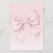 Rouge Roze Strik Het is een Meisje Baby Shower Kaart (Achterkant)
