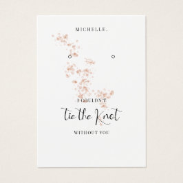 Rouge Roze Waterverf Bruidsmeisje Oorbellenhouder Visitekaartje