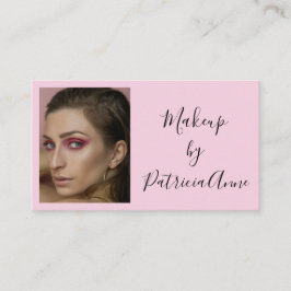 Rouge Roze Zwarte Script Foto Make-up Visitekaartj Visitekaartje