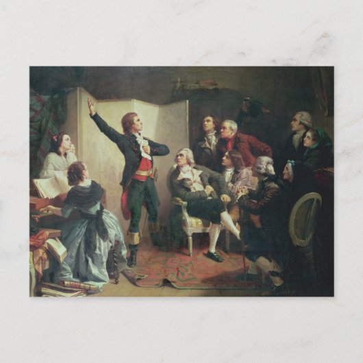 Rouget de Lisle zingt de Marseillaise Briefkaart (Voorkant)