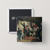 Rouget de Lisle zingt de Marseillaise Vierkante Button 5,1 Cm (Voorkant /achterkant)