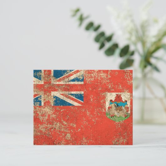 Rough Aged Bermuda Flag Briefkaart (Staand voorkant)