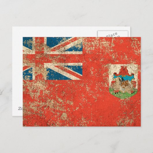 Rough Aged  Bermuda Flag Briefkaart (Voorkant / Achterkant)