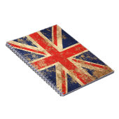 Rough Aged  British Flag Notitieboek (Rechterzijde)
