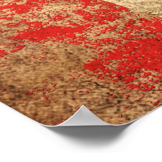 Rough Aged  Canadian Flag Poster (Hoek)