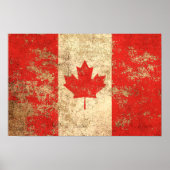 Rough Aged  Canadian Flag Poster (Voorkant)