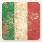 Rough Aged  Italiaanse vlag Kartonnen Onderzetters (Voorkant)