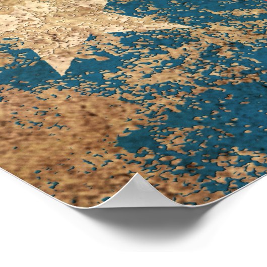 Rough Aged  Texas Flag Poster (Hoek)