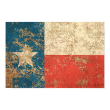Rough Aged Texas Flag