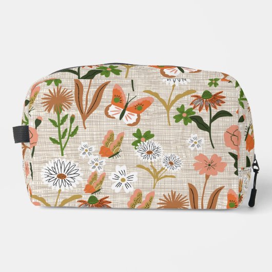 Rough Bamboo Floral Daisy Butterfly Shamrocks Toilettasje (Voorkant)