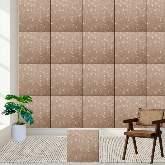 Rough Beige Glitter Keramische Tegel Tegeltje