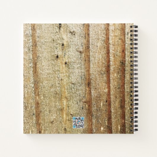 Rough Brown Wood Plank sketchbook Notitieboek (Achterkant)
