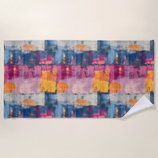 Rough Brushstroke Print Strandlaken (Voorkant)